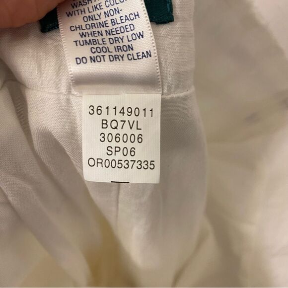 Old Navy vintage white lightweight Knee Length a line skirt beachy preppy 12 - Picture 7 of 8